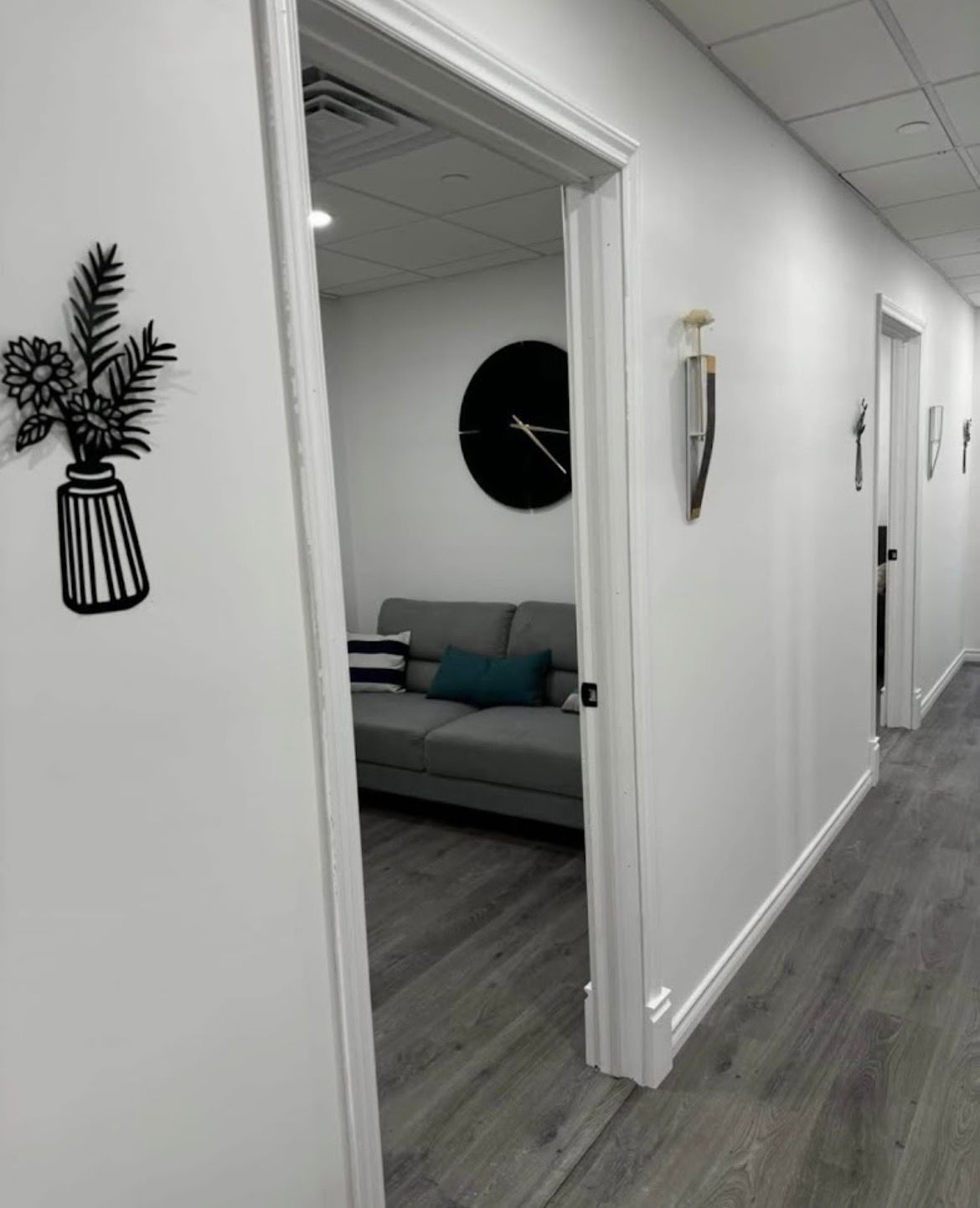 Hallway and interior of the Ancaster office